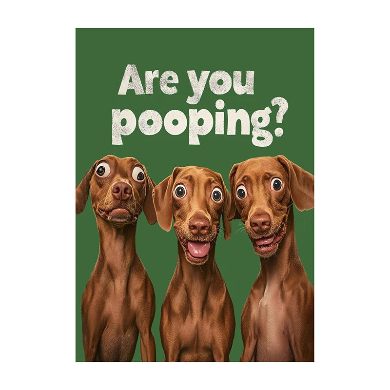Funny Cow Poster – Are You Pooping? Farm Animal Bathroom Art