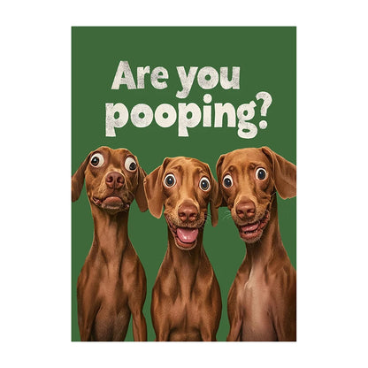Funny Cow Poster – Are You Pooping? Farm Animal Bathroom Art