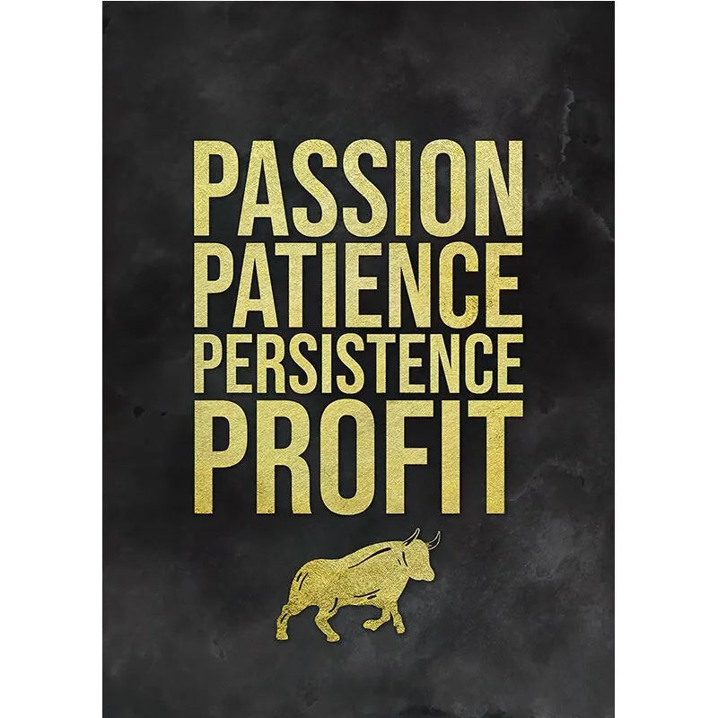 Stock Trading Motivational Wall Art Poster – Buy Fear Sell Greed