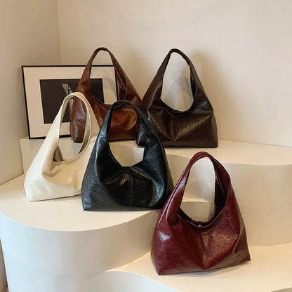 Designer Large PU Leather Hobo Underarm Bag