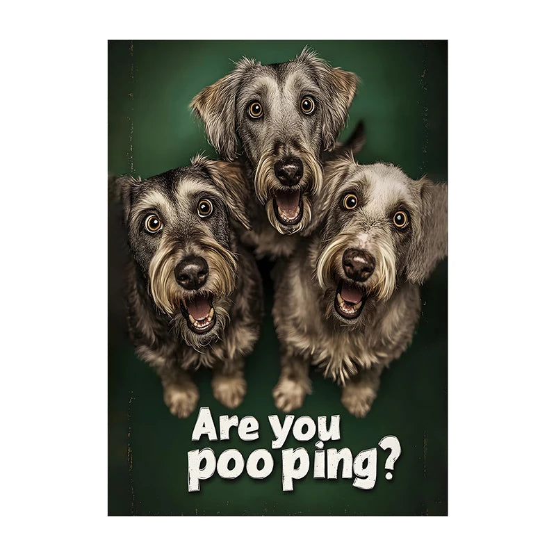 Funny Cow Poster – Are You Pooping? Farm Animal Bathroom Art