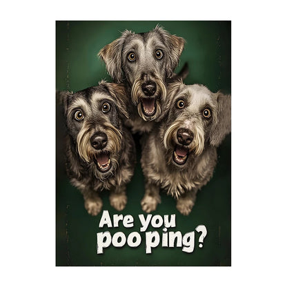 Funny Cow Poster – Are You Pooping? Farm Animal Bathroom Art