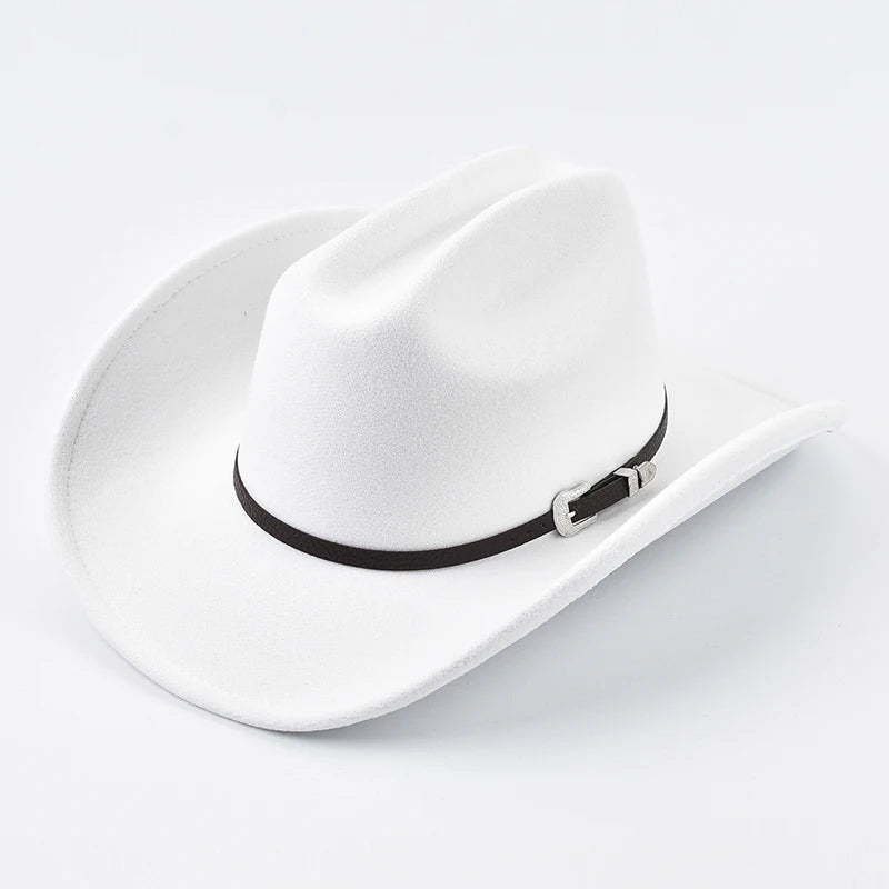 Western Cowboy Hat – Unisex Vintage Wide Brim Felt Hat