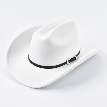Western Cowboy Hat – Unisex Vintage Wide Brim Felt Hat