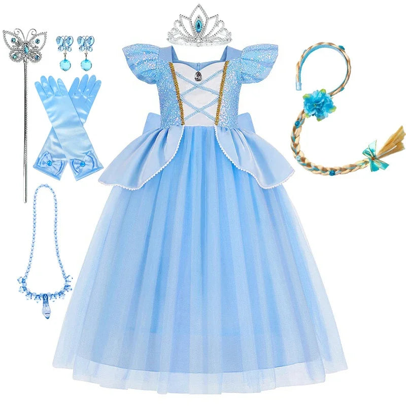 Cinderella Princess Ball Gown Costume Dress