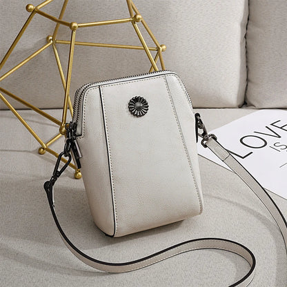 Genuine Leather Crossbody Phone Bag – Oil Wax Cowhide