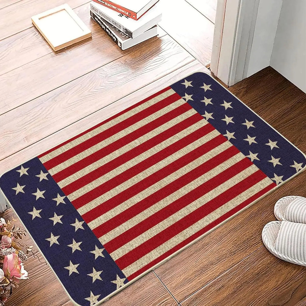 American Flag Patriotic Doormat – Anti-Slip Indoor Outdoor Welcome Mat