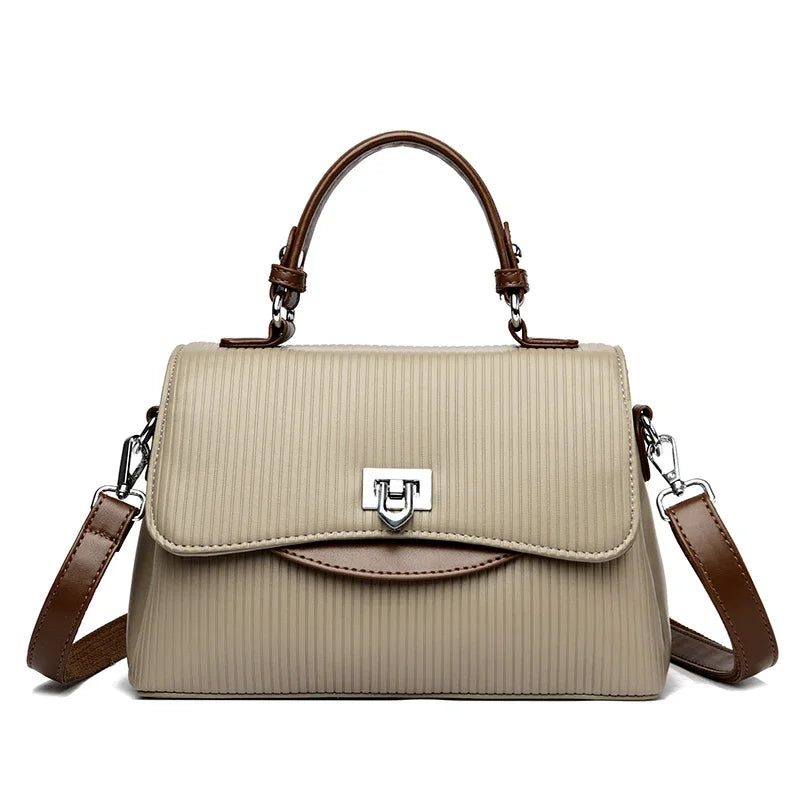 Designer Leather Handbag for Women – Multilayer Crossbody Shoulder Bag