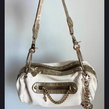 Y2K Rivet Motorcycle Bag – Women's Retro Crossbody Purse