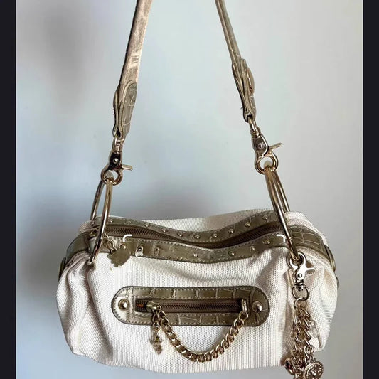 Y2K Rivet Motorcycle Bag – Women's Retro Crossbody Purse