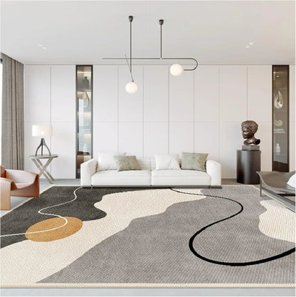 Nordic Abstract Area Rug – Large Living Room Carpet, Anti-Slip, Modern Luxury