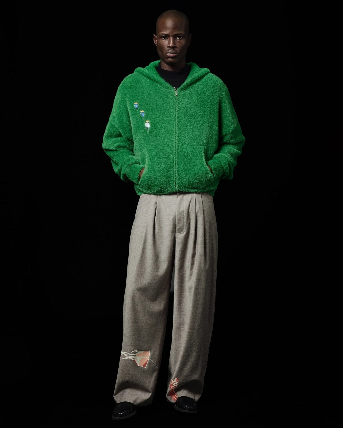 Men's Green Exploration Rugby Knit Sweater