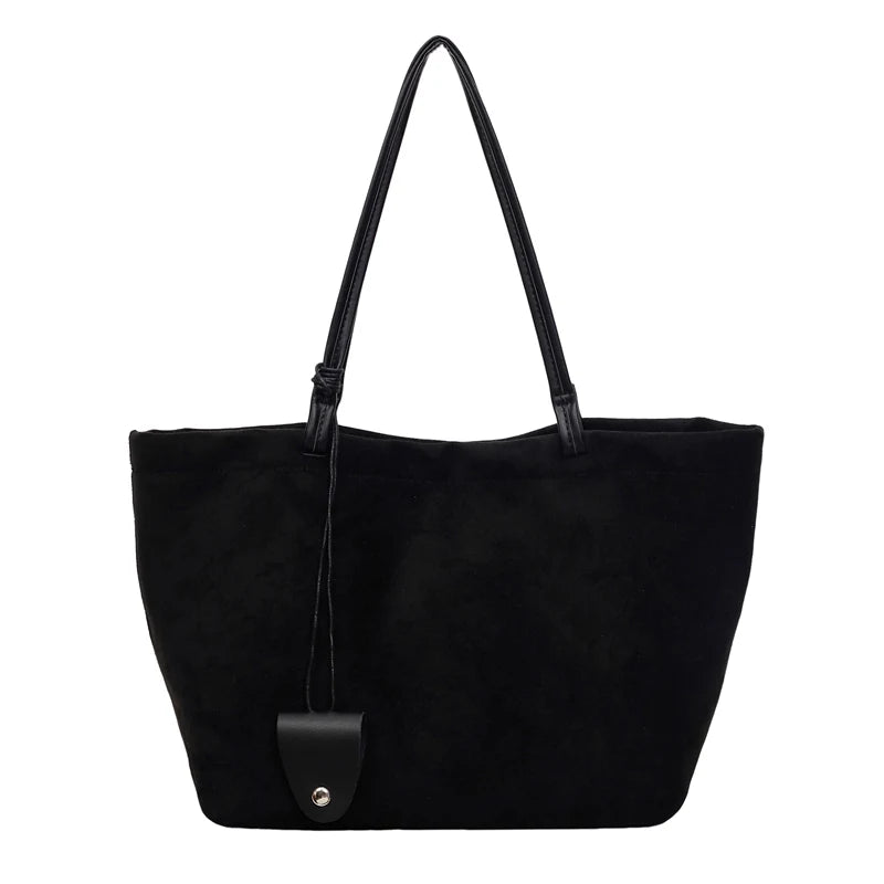 Women Flannel Large Capacity Shoulder Bag
