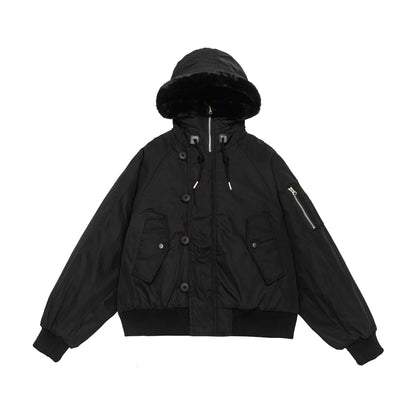 Hooded Parka Jacket – Fleece-Lined Heavyweight Streetwear Coat for Men & Women