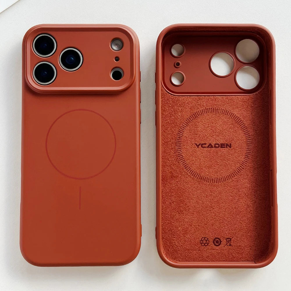 Original Magnetic Liquid Silicone Case Iphone 17 15 16 14 Pro Max Air Plus Magsafe Wireless Charge