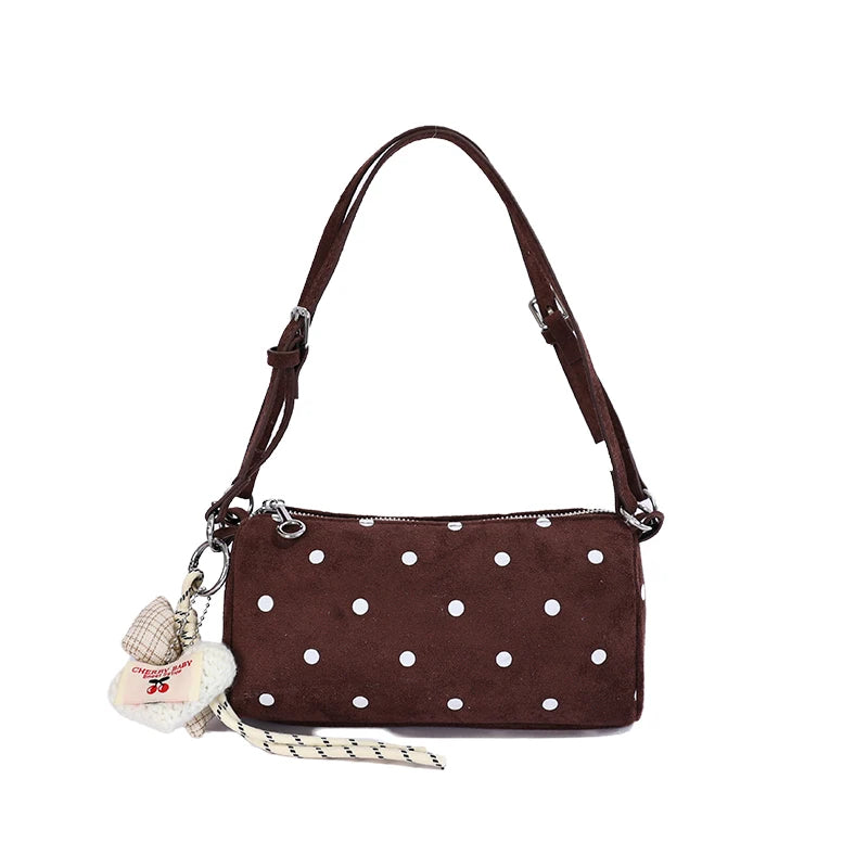 Polka Dot Shoulder Bag for Women – Retro Cute Underarm Purse