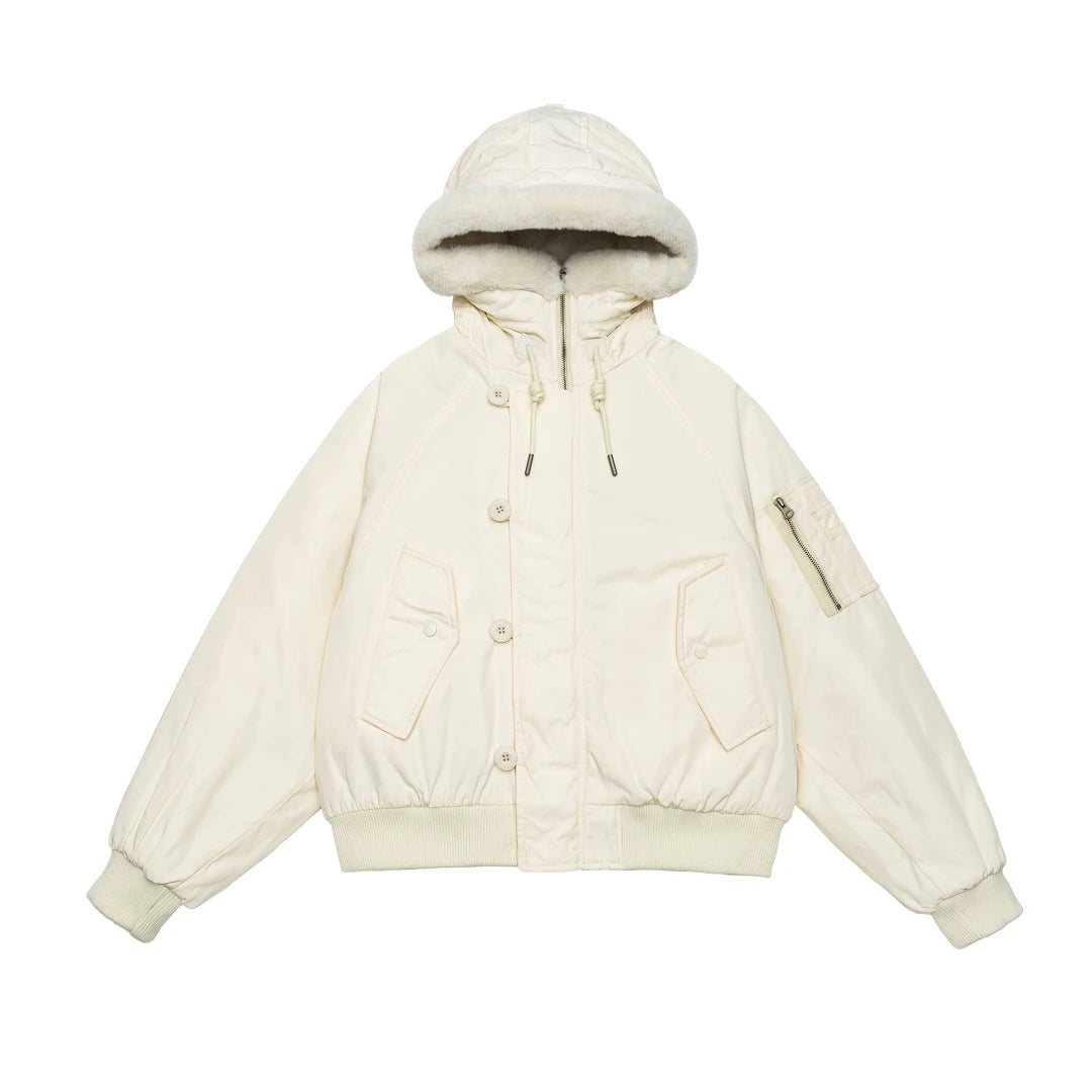 Hooded Parka Jacket – Fleece-Lined Heavyweight Streetwear Coat for Men & Women