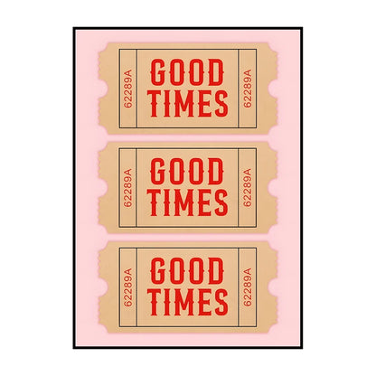 Shower Karaoke Admit One Poster – Funny Retro Bathroom Wall Art