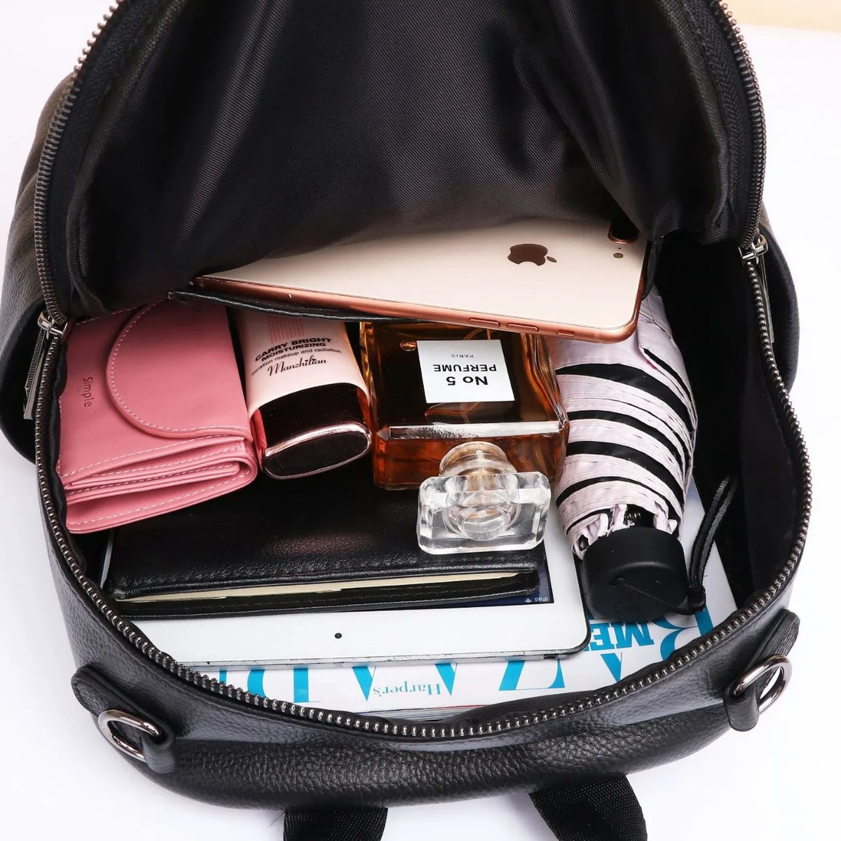 Genuine Leather Women's Backpack – Casual Everyday Bag