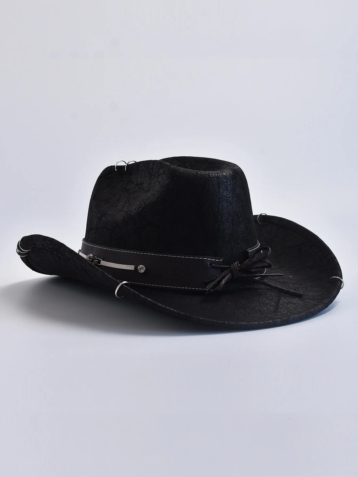 Western Cowboy Hat – Vintage Leather-Style Jazz Sombrero for Men & Women