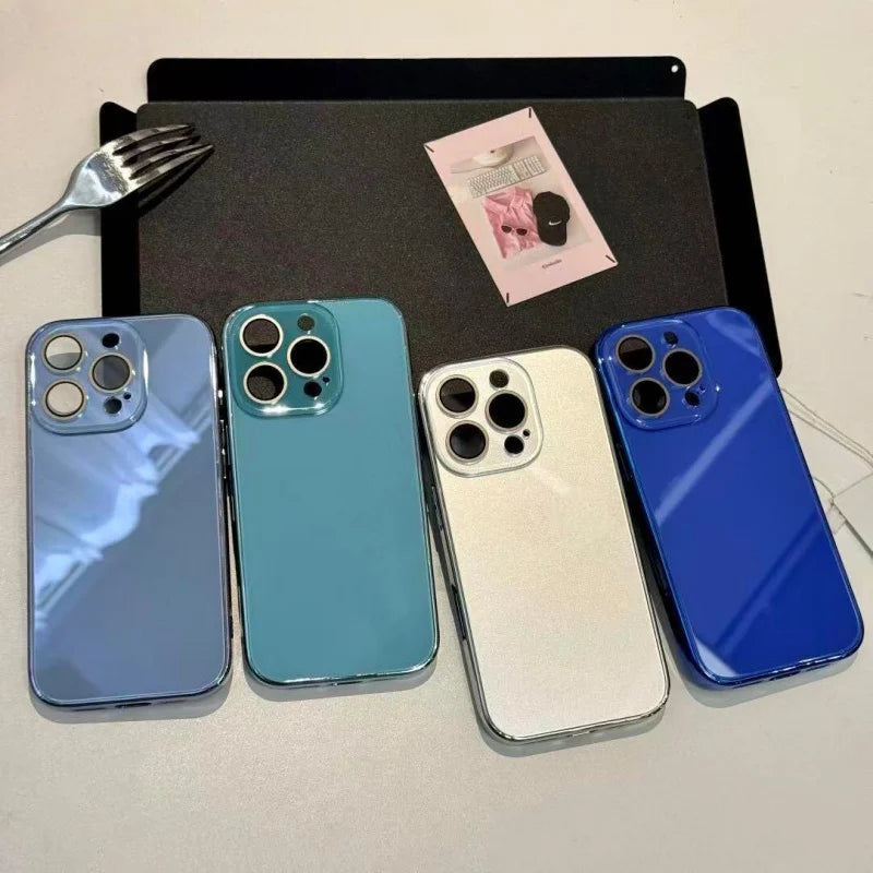 Tempered Glass Camera Case for iPhone – Plating Candy Armor Cover