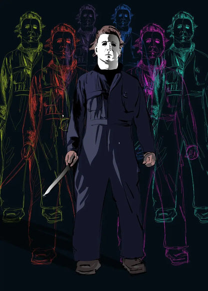 Horror Movie Wall Art Poster – Classic Halloween & Slasher Film Prints for Home Decor