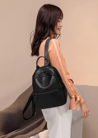 Genuine Leather Women's Backpack – Stylish Daily Bag