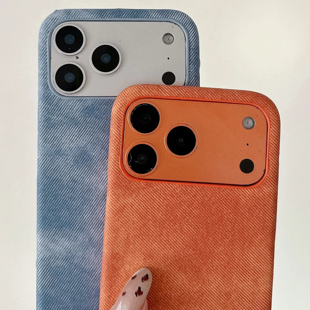 Denim iPhone Case – Slim Fabric Cover for iPhone 11–17 Series