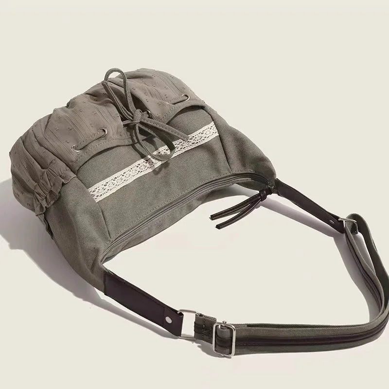 Sweet Cool Bow Canvas Shoulder Bags