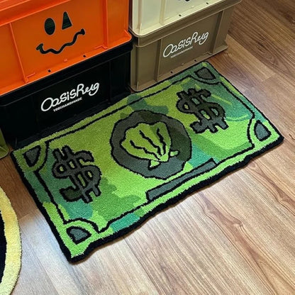 Dollar Print Doormat – Non-Slip Soft Rug for Bedroom & Bathroom