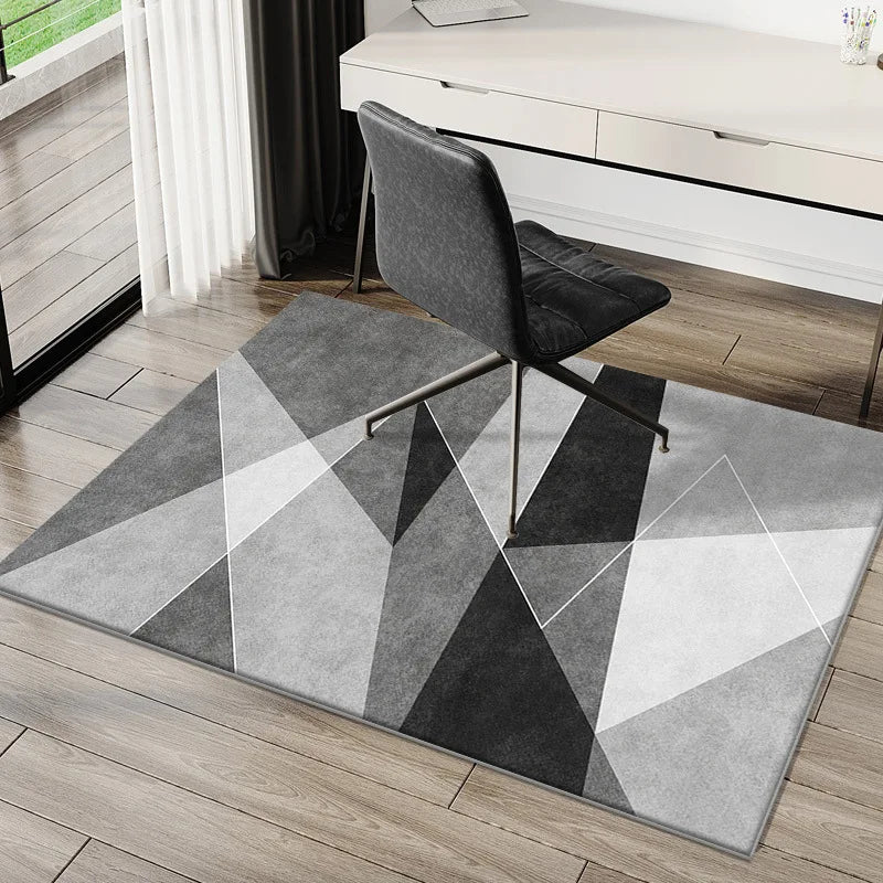Vikama Modern Minimalist Rug Study Office Computer Desk Gaming Chair Anti-Slip Mat Bedroom Carpet
