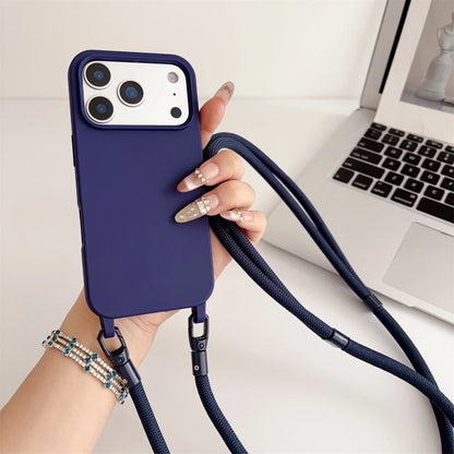 Crossbody Lanyard Silicone iPhone Case with Neck Cord Strap