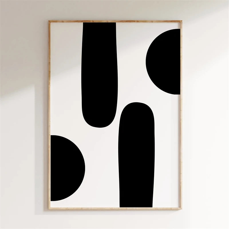 Minimalist Abstract Geometric Canvas Wall Art Poster