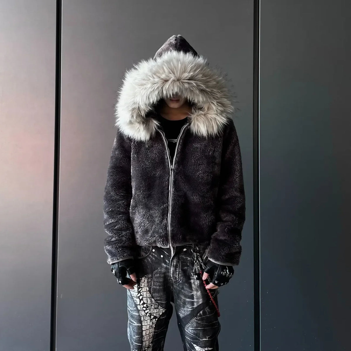 Cotton Coat Men Winter Warm Thick American Classic Fashionable Trendy Outerwear Fur Coats Mens