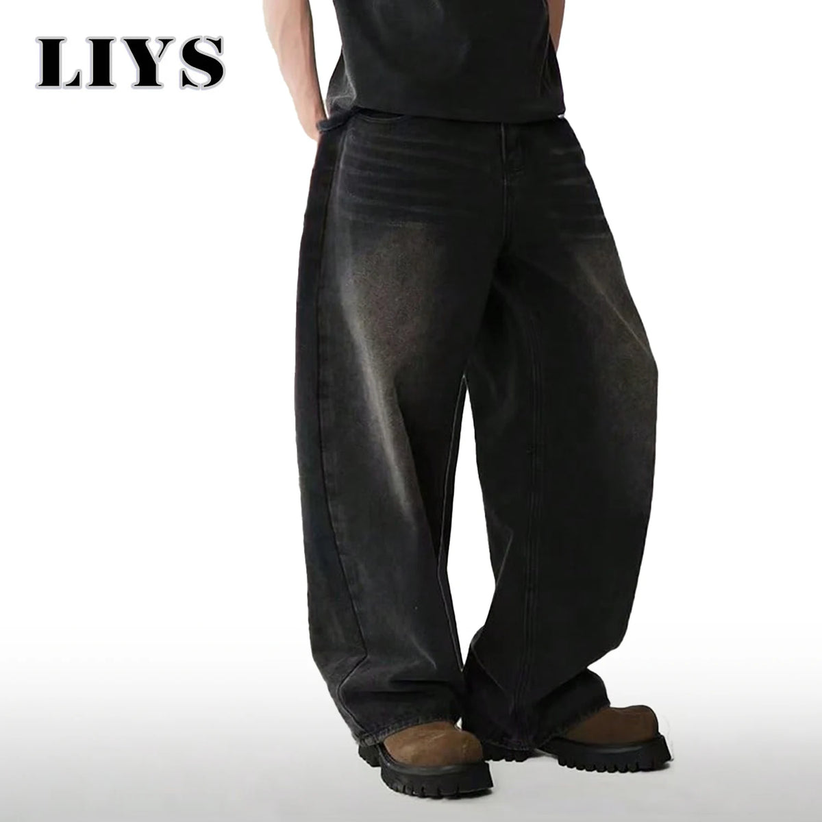 Baggy Wide Leg Men's Jeans – Street Style Loose Fit Denim Pants