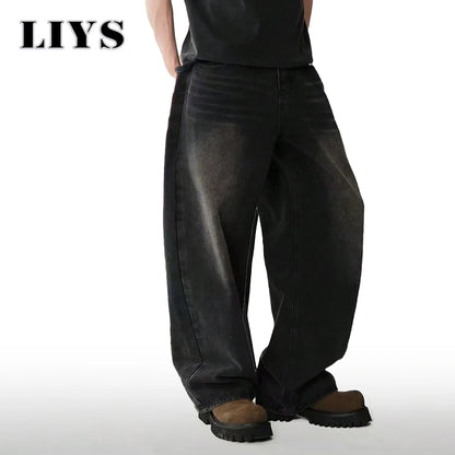 Baggy Wide Leg Men's Jeans – Street Style Loose Fit Denim Pants