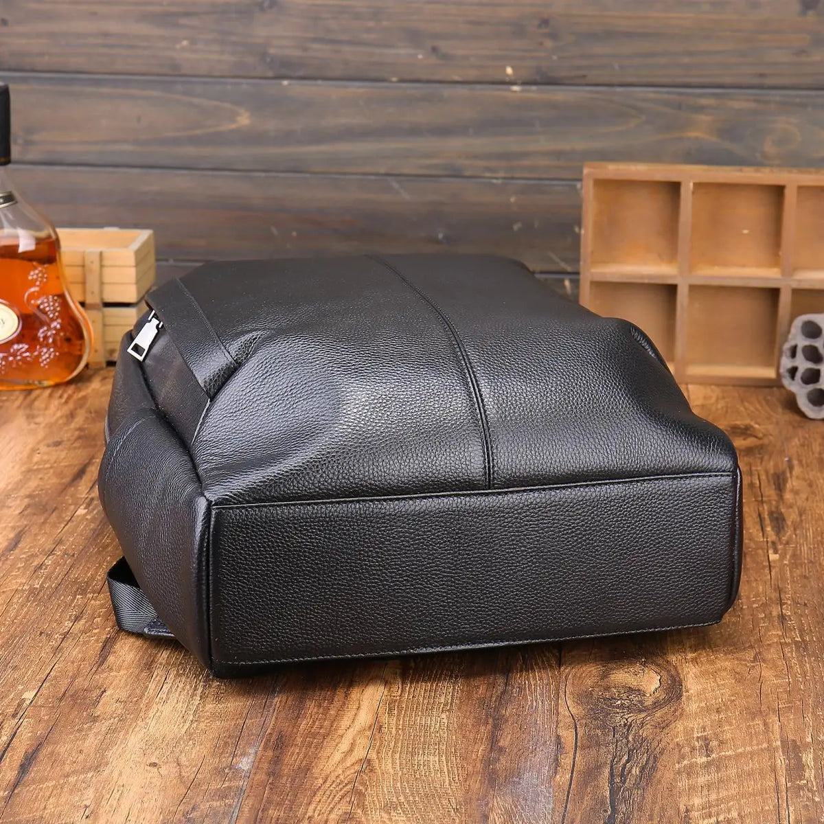 Genuine Leather Men's Backpack – Luxury Structured Laptop Bag