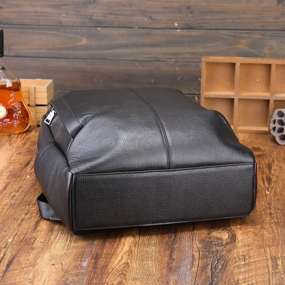 Genuine Leather Men's Backpack – Luxury Structured Laptop Bag