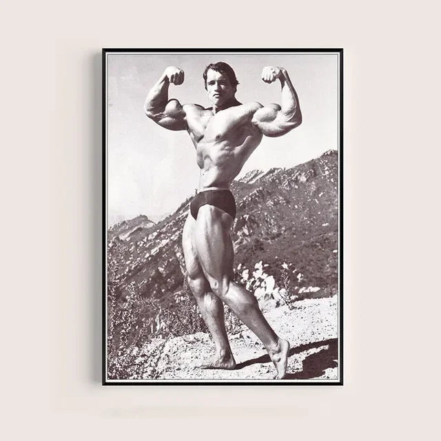 Arnold Schwarzenegger Motivational Gym Poster – Bodybuilding Wall Art
