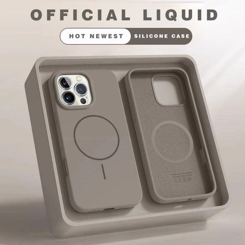 MagSafe Silicone iPhone Case – Shockproof Cover for iPhone 11–17