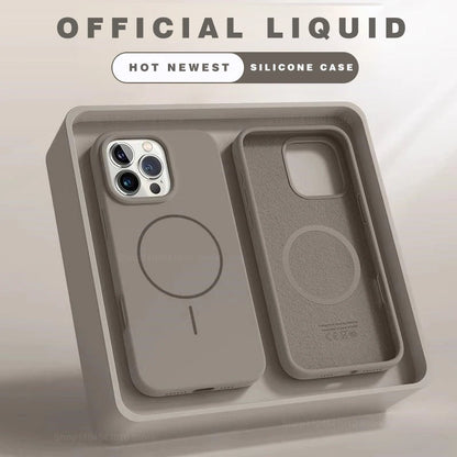 MagSafe Silicone iPhone Case – Shockproof Cover for iPhone 11–17