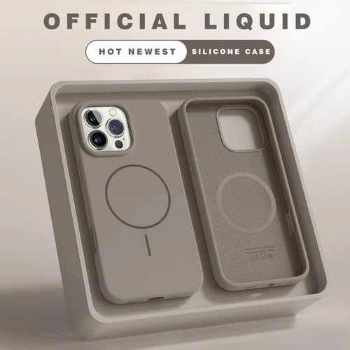 MagSafe Silicone iPhone Case – Shockproof Cover for iPhone 11–17
