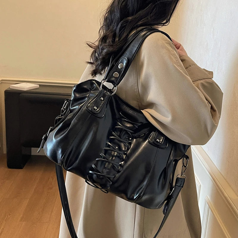 Leftside Vintage Brown Leather Shoulder Bag Women Retro Crossbody Purse Female Handbags Purses Chic
