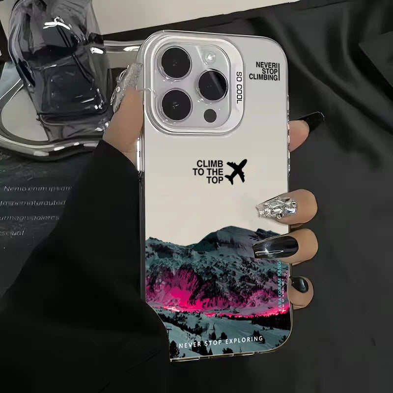Mountain Peak iPhone Case – Shockproof Adventure Design for iPhone 11–17 Series