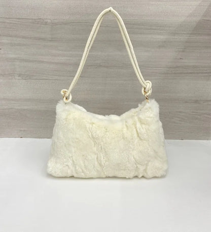 Mink Fur Shoulder Bag – Luxury Women's Crossbody Handbag