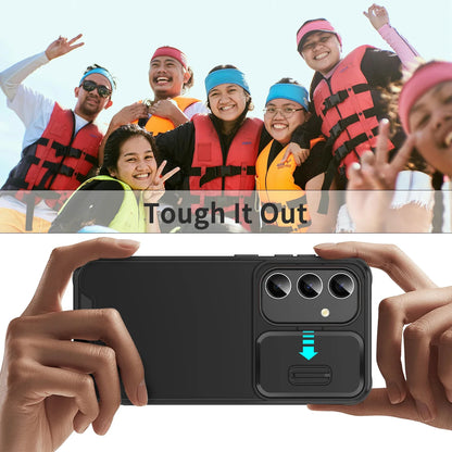 Shockproof Armor Samsung Galaxy Case with Slide Camera Cover