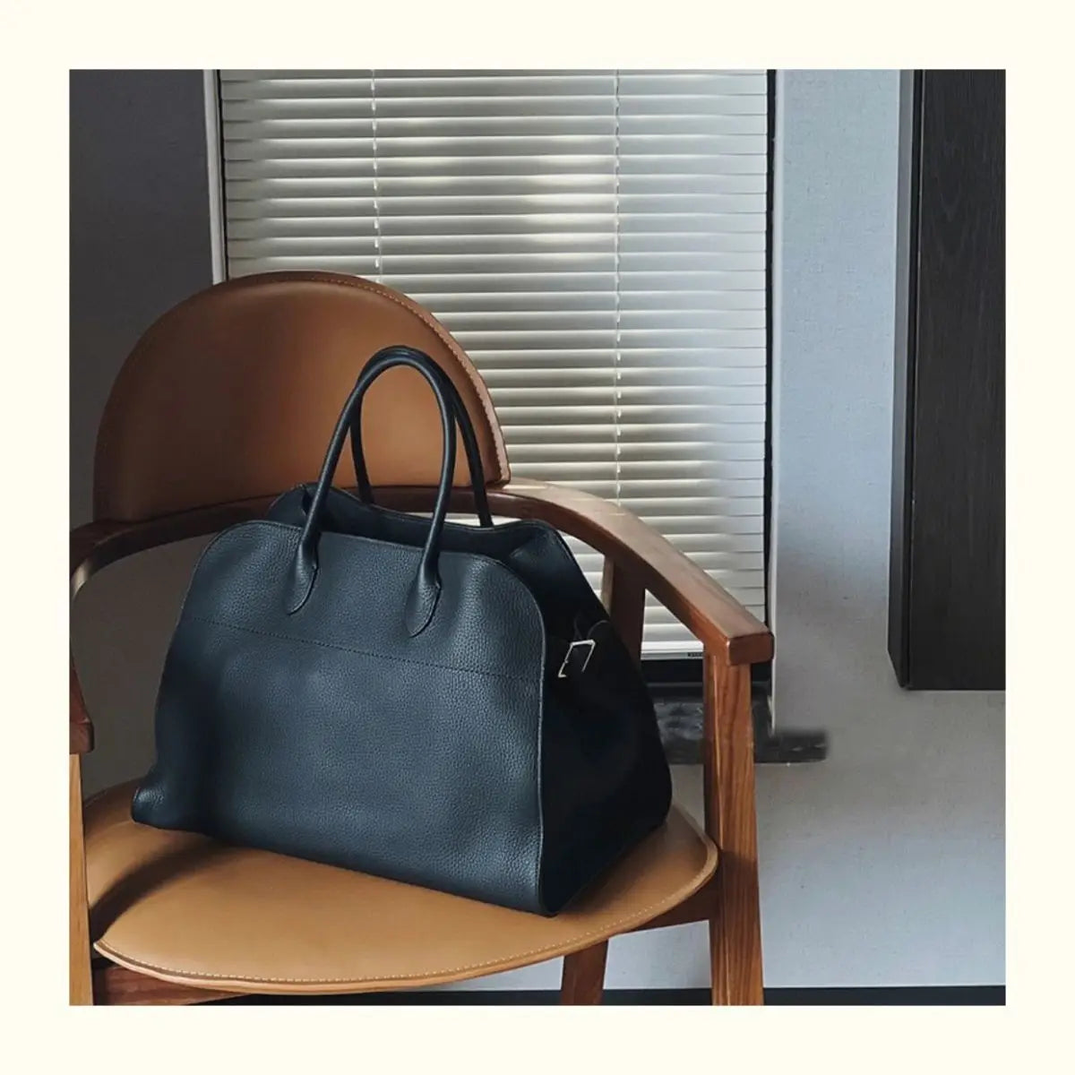 Large Capacity Retro PU Leather Tote Bag for Women