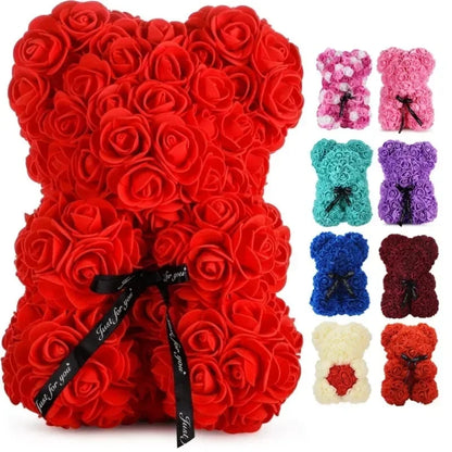 Eternal Rose Teddy Bear Gift Decoration