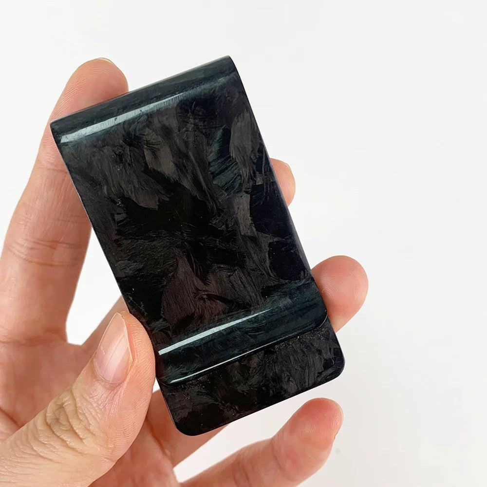 Forged Carbon Fiber Money Clip – RFID Slim Card Holder Wallet