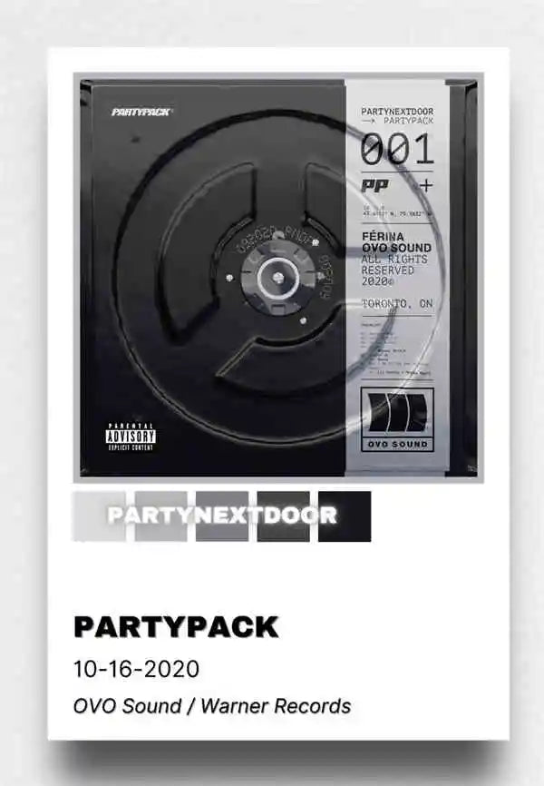 PARTYNEXTDOOR Partymobile Album Cover Poster Wall Art Print